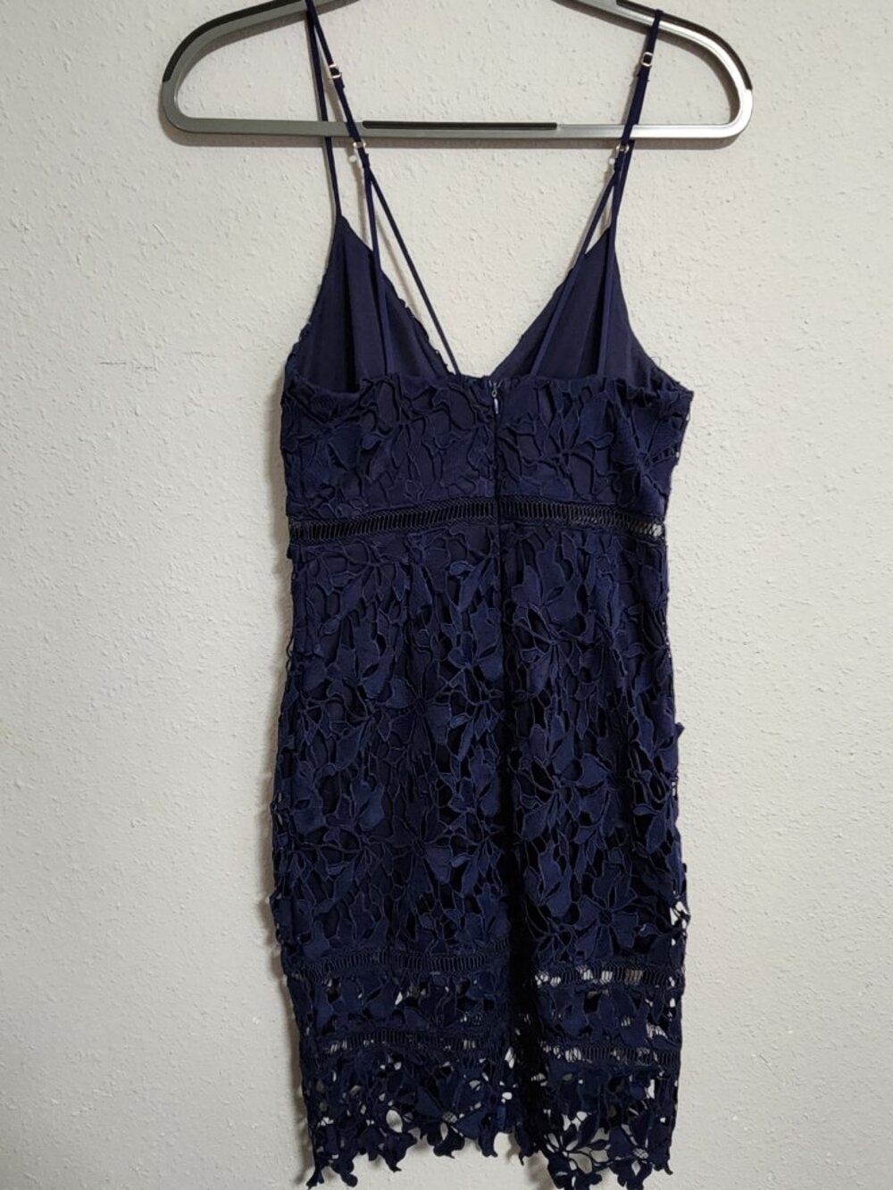 ASTR The Label | Navy Lace Cutout Midi Dress Small - Picture 10 of 12